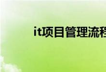 it项目管理流程（项目管理流程）
