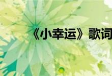 《小幸运》歌词（小幸运歌词含义）