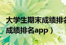 大学生期末成绩排名查询的软件（大学查期末成绩排名app）