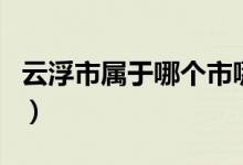 云浮市属于哪个市哪个区（云浮市属于哪个市）