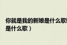 你就是我的新娘是什么歌歌词是什么意思（你就是我的新娘是什么歌）