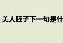 美人胚子下一句是什么（美人痞子什么意思）