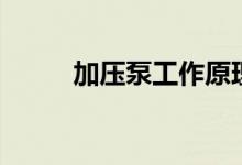 加压泵工作原理及安装（加压泵）