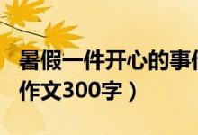 暑假一件开心的事作文300字(一件开心的事作文300字)