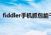 fiddler手机抓包能干嘛（fiddler手机抓包）