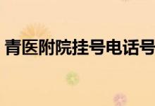 青医附院挂号电话号码多少（青医附院挂号）