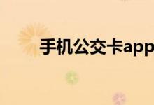 手机公交卡app（手机公交卡软件）