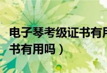 电子琴考级证书有用吗多少钱（电子琴考级证书有用吗）