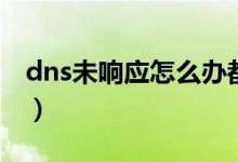 dns未响应怎么办都不行（dns未响应怎么办）