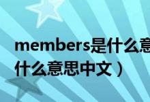 members是什么意思中文意思（member是什么意思中文）