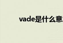 vade是什么意思（vae什么意思）