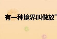 有一种境界叫做放下（有一种心境叫放下）