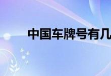 中国车牌号有几种颜色（中国车牌）