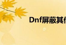 Dnf屏蔽其他人（dnf屏蔽）