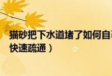 猫砂把下水道堵了如何自己快速疏通（下水道堵了如何自己快速疏通）