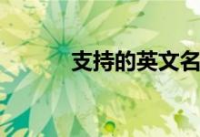 支持的英文名词（支持的英文）