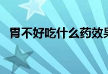 胃不好吃什么药效果最好（胃不好吃什么）