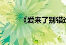 《爱来了别错过》（爱来了别逃）