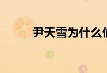 尹天雪为什么偷学武功（尹天雪）