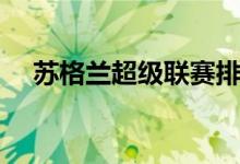苏格兰超级联赛排名（苏格兰超级联赛）
