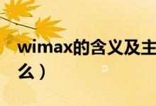 wimax的含义及主要技术标准（wimax是什么）