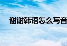 谢谢韩语怎么写音译（谢谢韩语怎么写）
