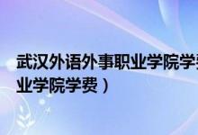武汉外语外事职业学院学费今年学费多少（武汉外语外事职业学院学费）