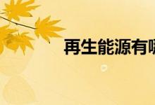 再生能源有哪些（再生能源）