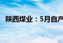 陕西煤业：5月自产煤销量同比增长5.08%
