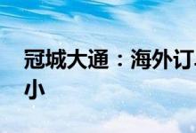 冠城大通：海外订单稳步增长 但销量占比较小
