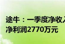 途牛：一季度净收入同比增71% Non-GAAP净利润2770万元