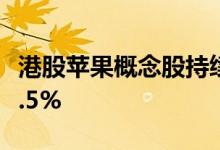 港股苹果概念股持续上行 舜宇光学科技涨超6.5%