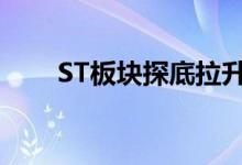 ST板块探底拉升 ST春天上演地天板