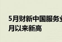5月财新中国服务业PMI升至54 创2023年8月以来新高