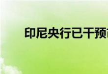 印尼央行已干预市场稳定印尼盾汇率
