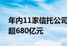 年内11家信托公司发行企业ABS产品总规模超680亿元
