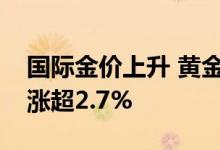 国际金价上升 黄金股强势反弹 黄金股票ETF涨超2.7%