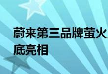 蔚来第三品牌萤火虫计划首发中国 或今年年底亮相