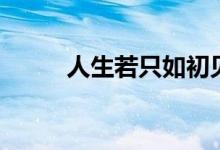 人生若只如初见（人生若只初见）