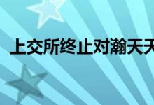 上交所终止对瀚天天成科创板首发上市审核