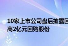 10家上市公司盘后披露回购或增持计划公告 超图软件拟最高2亿元回购股份