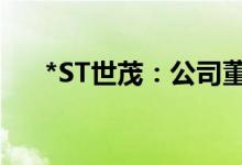 *ST世茂：公司董事、总裁吴凌华辞职