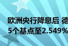 欧洲央行降息后 德国10年期国债收益率上涨5个基点至2.549%