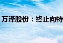 万泽股份：终止向特定对象发行A股股票事项