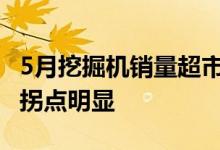 5月挖掘机销量超市场预期 工程机械内销向上拐点明显
