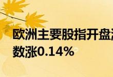 欧洲主要股指开盘涨跌互现 欧洲斯托克50指数涨0.14%