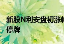 新股N利安盘初涨幅扩大至360.4% 触发临时停牌