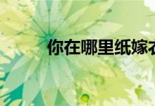 你在哪里纸嫁衣歌词（嫁衣歌词）