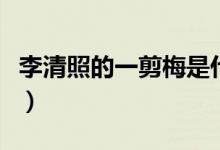 李清照的一剪梅是什么歌（一剪梅歌词李清照）