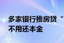 多家银行推房贷“先息后本”！最长可10年不用还本金